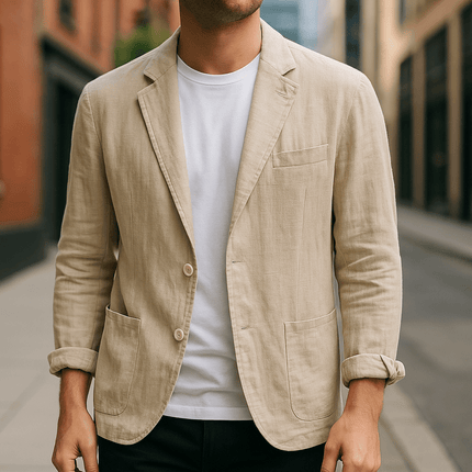 Men Lino Linen Blazer