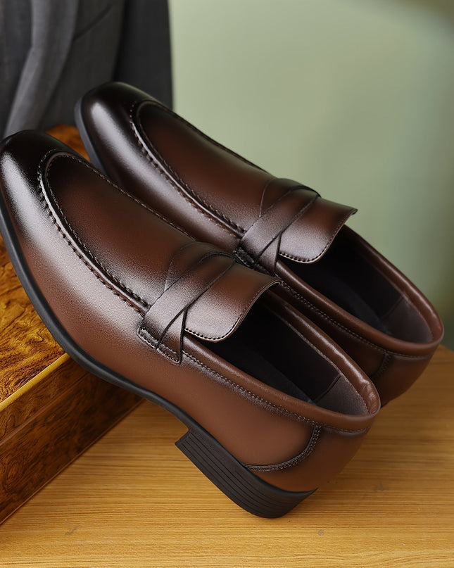 Men Dress Loafers - Stylish Slip-On Dress Shoes Casual Attire | Rubber Sole Shoes