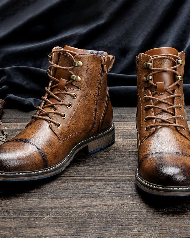 Frontier Leather Boots – Durable Men’s Classic Outdoor Footwear Orthopedic Support