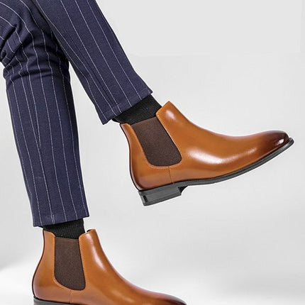 Men’s Premium Leather  Boots – Classic Slip-On Dress Boots