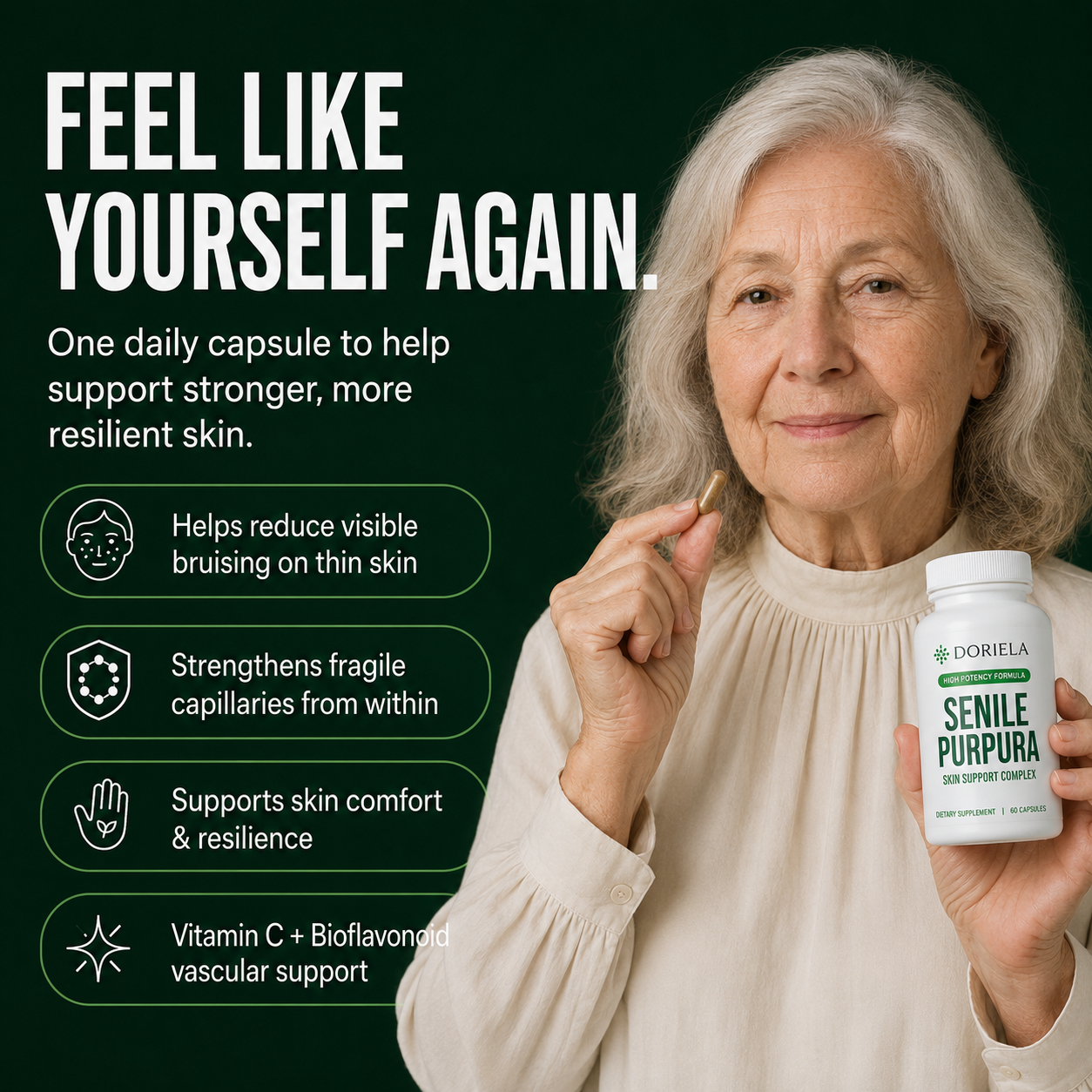 DORIELA SUPERFRUIT - ELIMINATES SENILE PURPARA