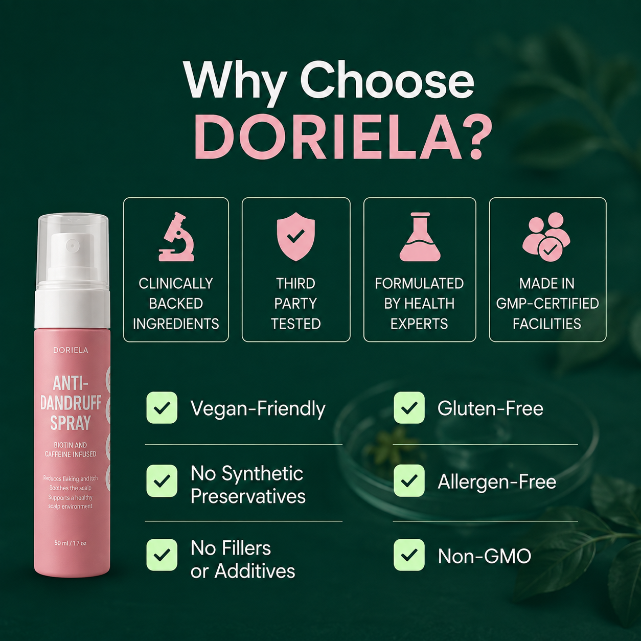 Doriela Dandruff Hair Spray