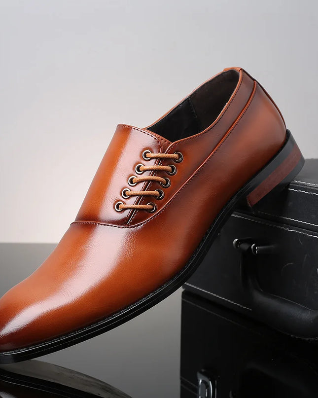 Giovanni Men’s Genuine Leather Oxfords – Classic Design, Modern Comfort