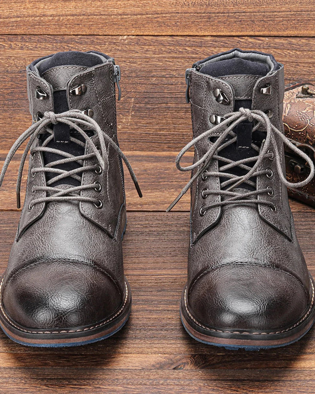 Frontier Leather Boots – Durable Men’s Classic Outdoor Footwear Orthopedic Support