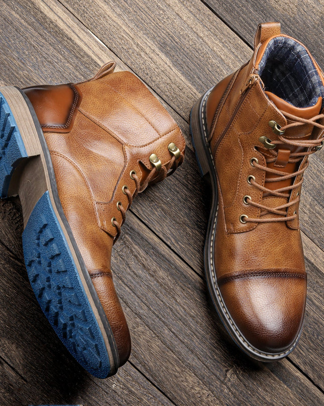 Frontier Leather Boots – Durable Men’s Classic Outdoor Footwear Orthopedic Support