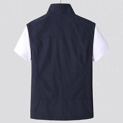Men's lightweight utility vest for versatile layering