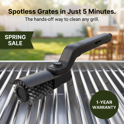 The Power Grill Brush — 5-Minute Grate Cleanup