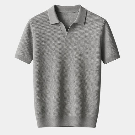 Old Money Cotton Polo Shirt – Classic Short-Sleeve Knit Polo for Timeless Style