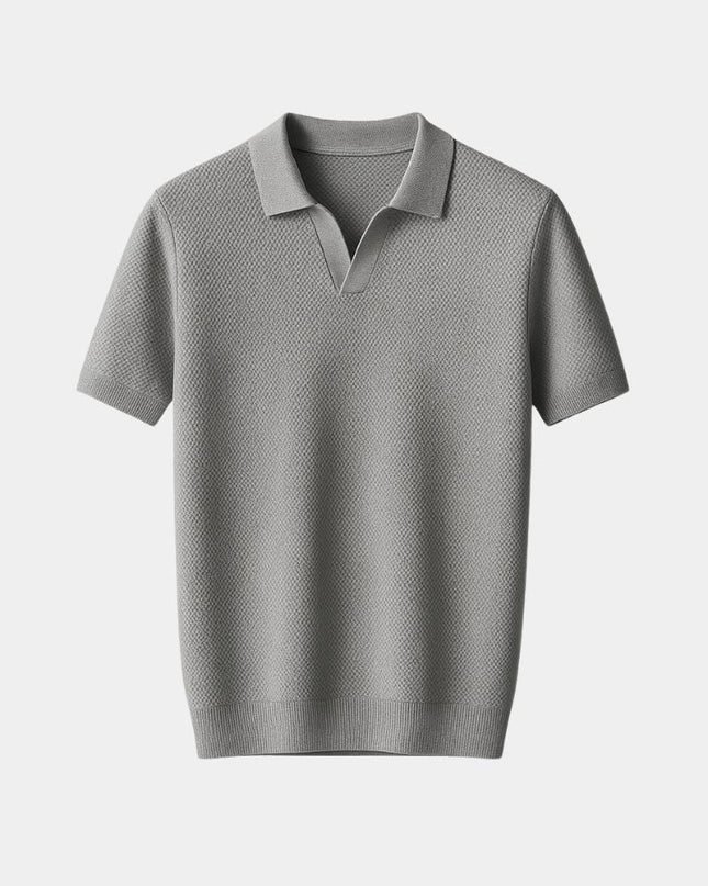 Old Money Cotton Polo Shirt – Classic Short-Sleeve Knit Polo for Timeless Style