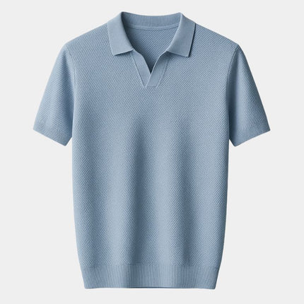 Old Money Cotton Polo Shirt – Classic Short-Sleeve Knit Polo for Timeless Style