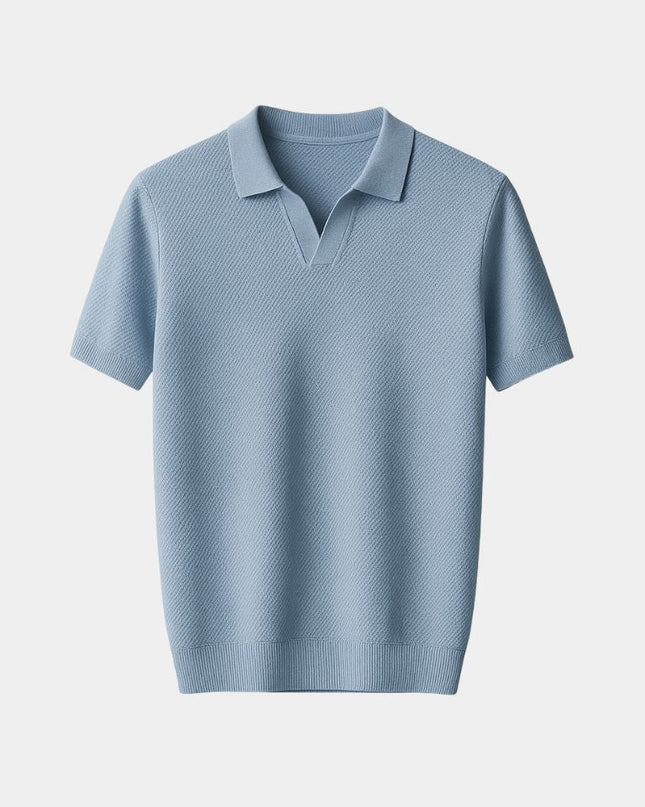 Old Money Cotton Polo Shirt – Classic Short-Sleeve Knit Polo for Timeless Style