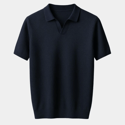 Old Money Cotton Polo Shirt – Classic Short-Sleeve Knit Polo for Timeless Style
