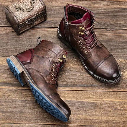 Frontier Leather Boots – Durable Men’s Classic Outdoor Footwear Orthopedic Support