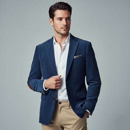 The Ridgeway Men’s Vintage Corduroy Blazer with Elbow Patches